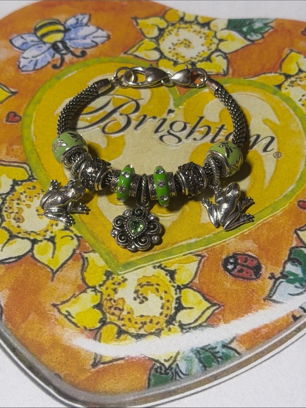 🐸 Brighton SWAROVSKI CRYSTAL CHARM BRACELET